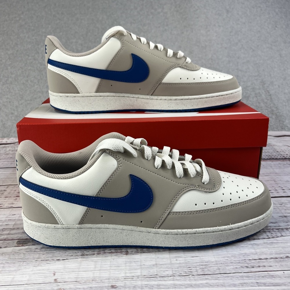 Nike Court Vision Lo P NBK Shoes Mens Size 12 Sail Brilliant Blue Cream NWB